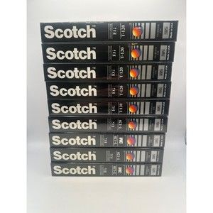 Scotch High Standard T-120‎ Blank VHS Cassette Lot of 9 Sealed